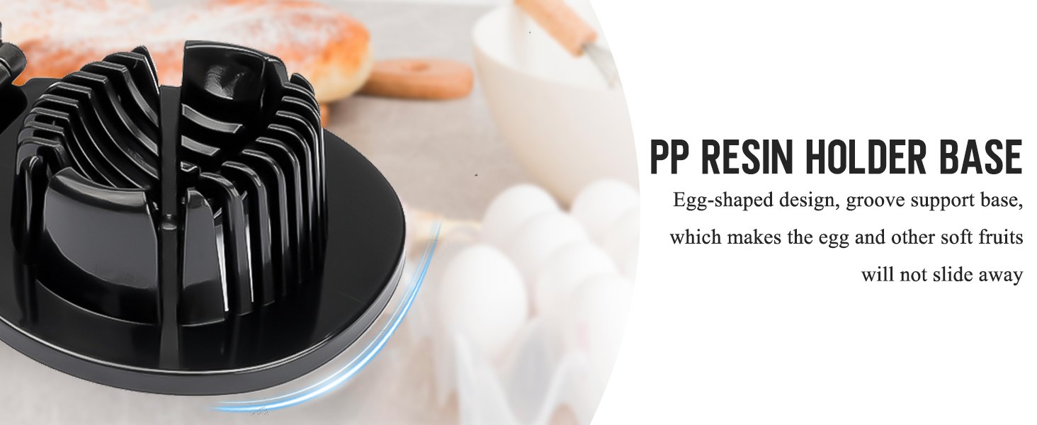 Ніж для яєць BIBURY з нержавіючої сталі 2-в-1, професійний слайсер для яєць, грибів, м'яких фруктів (безпечний для миття у посудомийній машині)