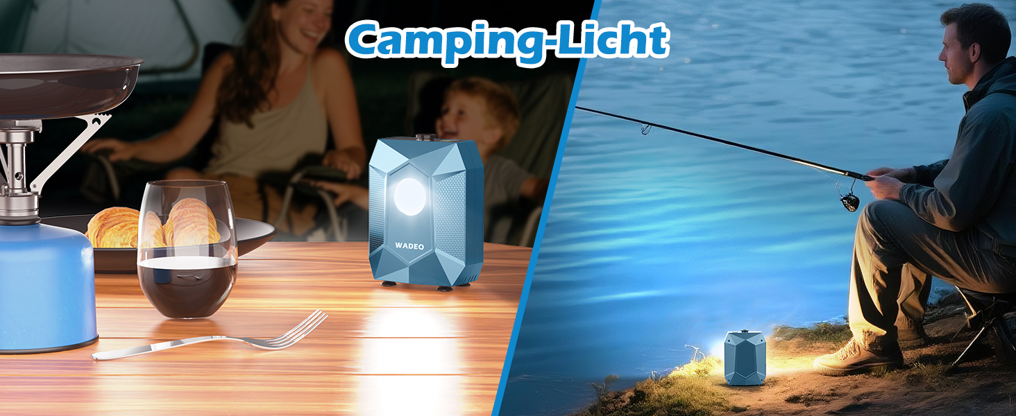 Портативна душова кабіна WADEO з акумулятором, помпою та підсвічуванням, 120 хвилин роботи, LED-ліхтар, мобільний душ-сет з 2м шлангом, душовою насадкою, тримачем та відром для саду, миття автомобіля, домашніх тварин, пляжу, подорожей (Блакитний, з відром 20л)