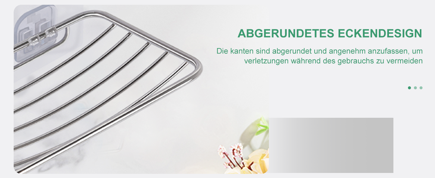 Тримач для мила без свердління Uten, нержавіюча сталь, самоклеючий, з 2 гачками, для ванної, кухні (сріблястий, овальний, 2 шт.)