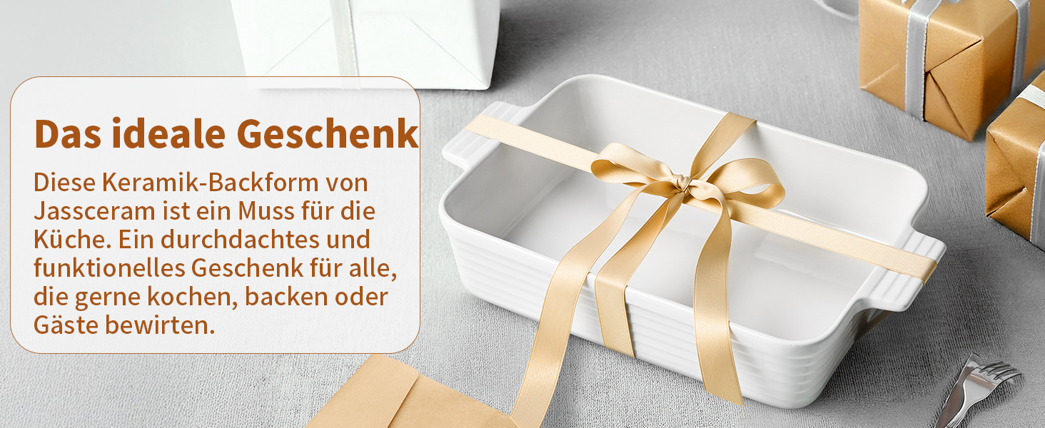 Форма для запікання Jassceram, 4.9 л, порцеляна, біла, для духовки, з ручками, для лазаньї та запіканок