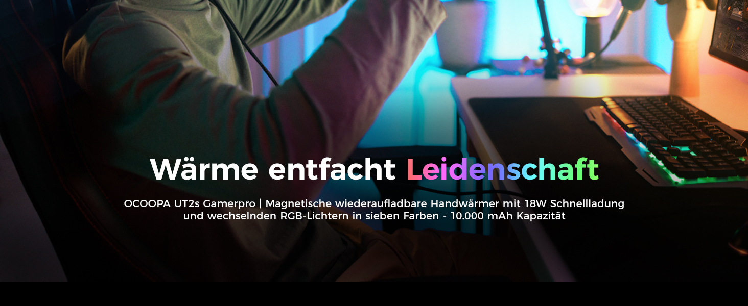 Електричні грілки для рук OCOOPA MagTwins UT2s, 10000 mAh, 4 режими нагріву, 2 шт., чорний