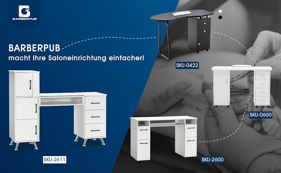 Барберський стіл Studiotisch 0400 для манікюру та педикюру