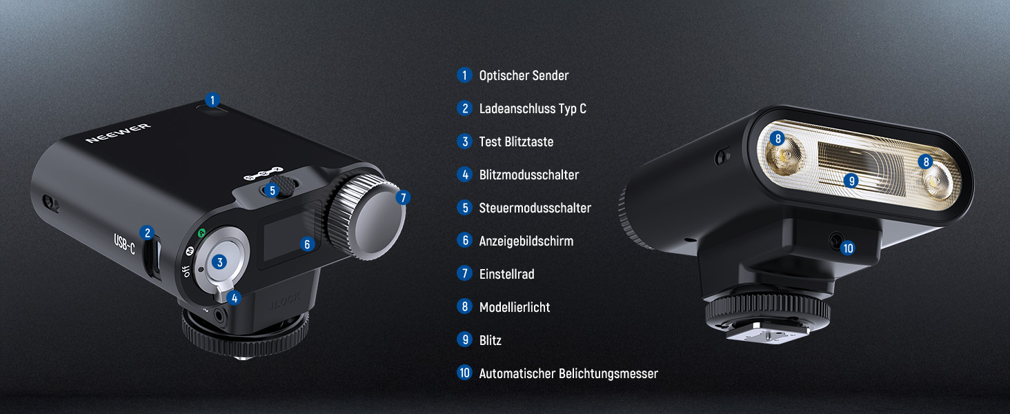 Спалах для камери NEEWER Z160: сумісний зі Canon, Nikon, Panasonic, Olympus, Pentax та іншими DSLR/цифровими камерами