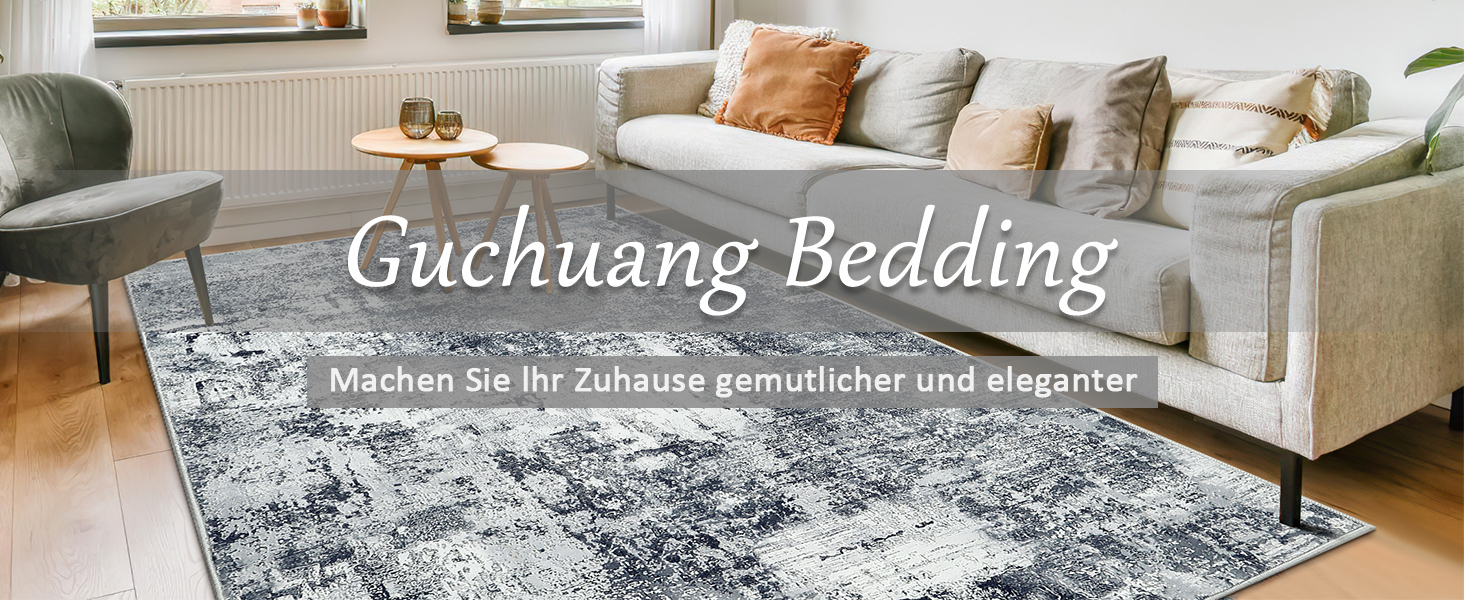 Килим для вітальні та спальні 160x230 см, сірий, короткий ворс, абстрактний, вінтажний дизайн, легко миється, не слизький