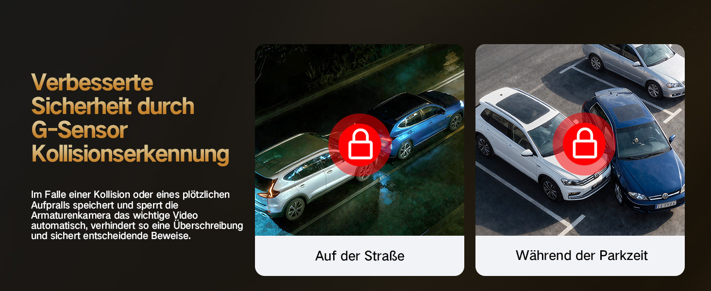 3-канальний автомобільний відеореєстратор 4K (передній, задній, салонний), 170° широкий кут, нічна зйомка, паркування 24/7, G-сенсор, WiFi 5.8 ГГц, SD-карта 64ГБ, чорний