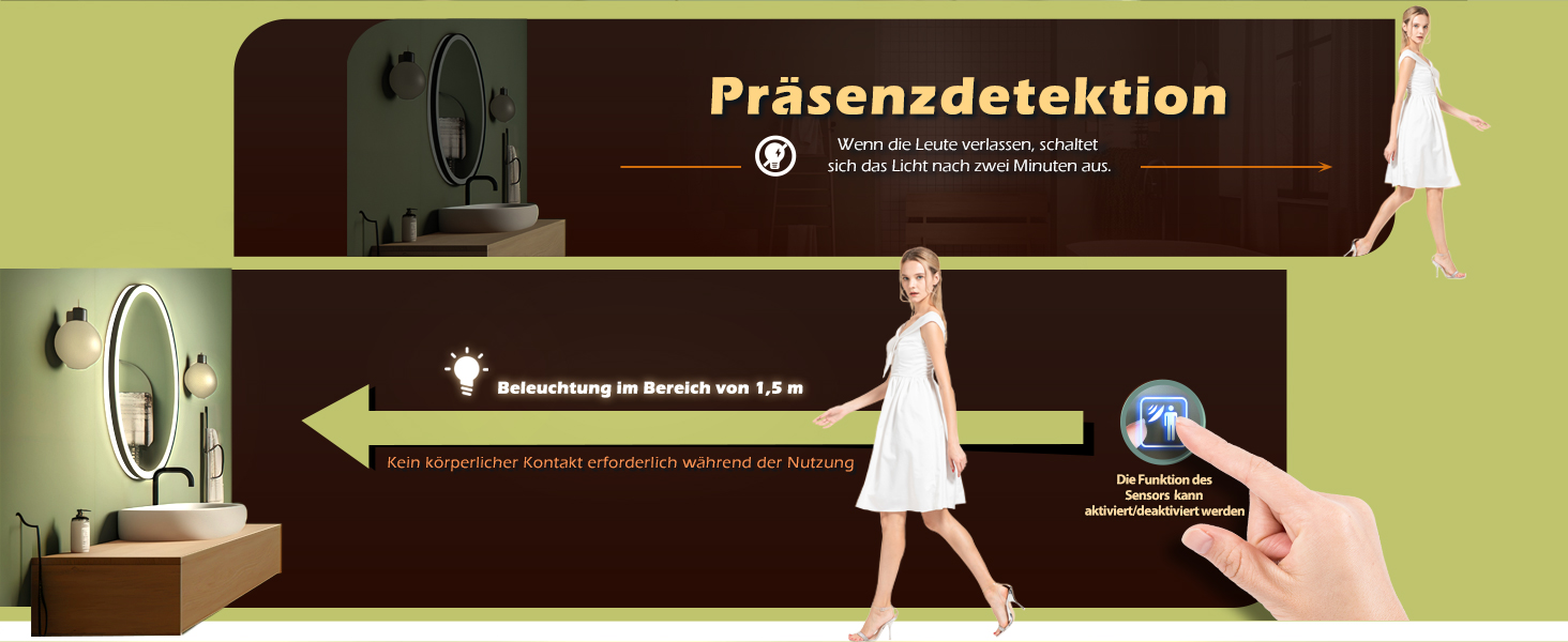 LED дзеркало з сенсором, круглий, індукційне, для макіяжу, з підсвічуванням, регульоване, антизапарник, водонепроникне IP44, для ванної кімнати, настінне, діаметр 70 см