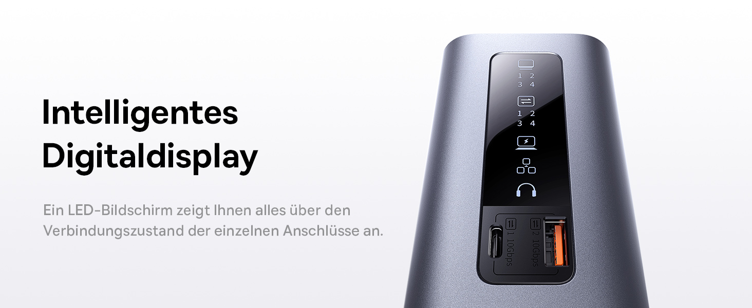 Базаус Док-станція USB-C 12-в-1 для ноутбуків Dell/HP/Lenovo/Asus/Acer/Mac, 2 монітори 4K HDMI, 10Gbps USB-C/A, 100W PD, Gigabit Ethernet