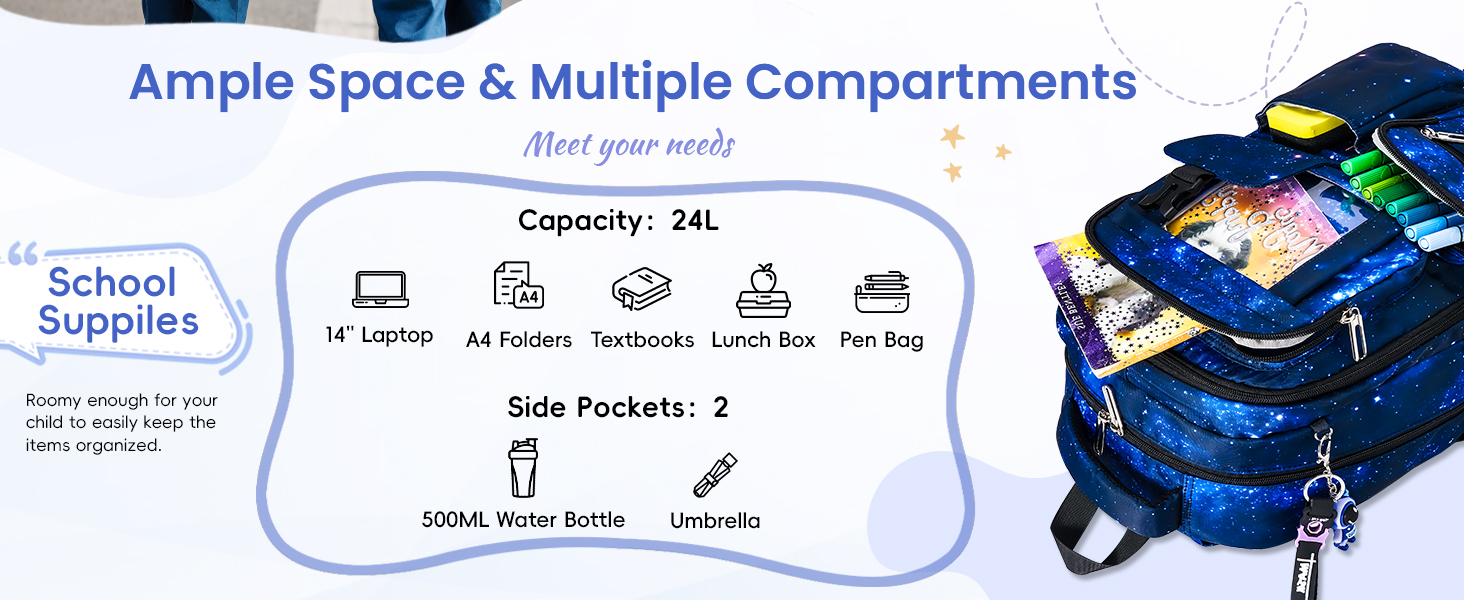 Шкільний рюкзак для хлопчика, дихаючий, 1-5 клас, для початкової та середньої школи, темно-синій