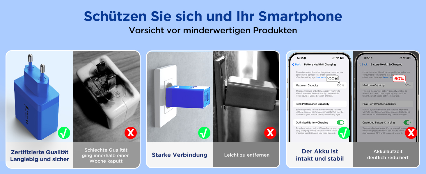Багатопортовий зарядний пристрій Aioneus USB-C з 4 портами (USB-C та USB-A), 40W, PD 3.0, для iPhone, Samsung, білий (1 шт., колір: морська хвиля)
