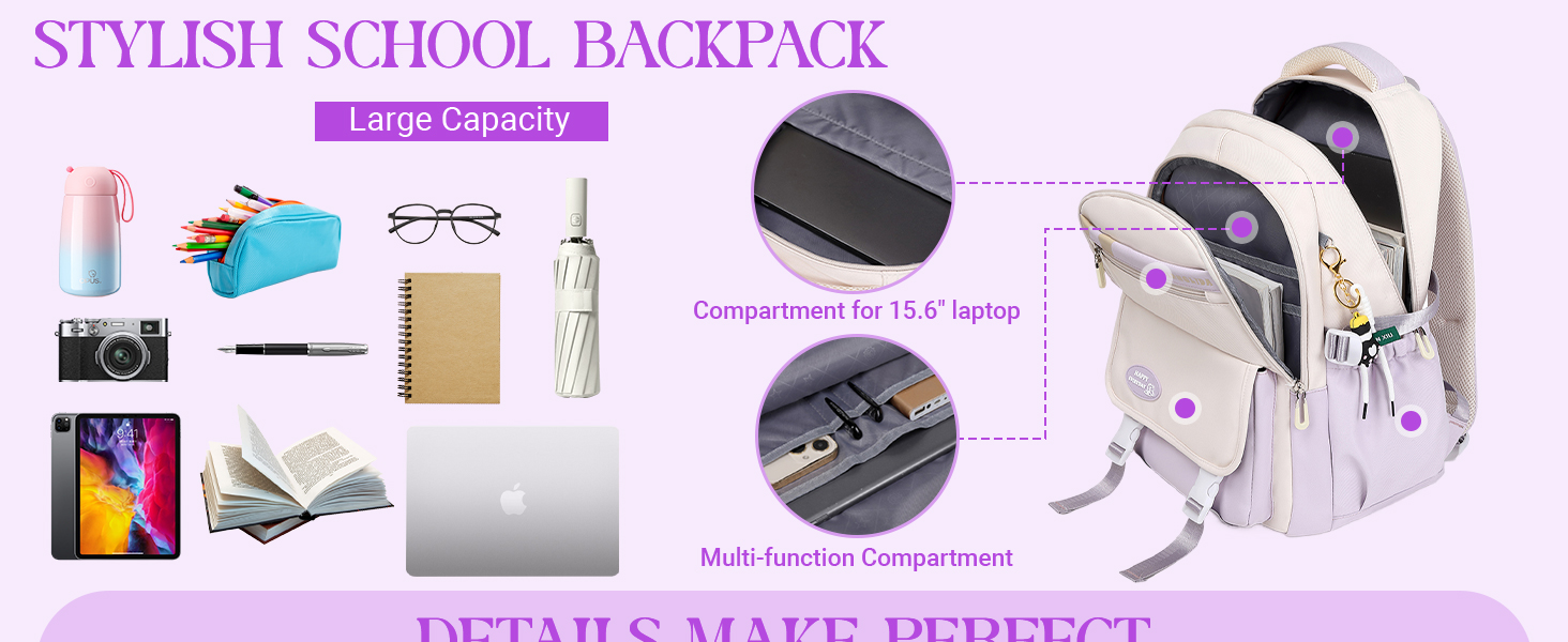 Шкільний рюкзак IvyH для підлітків, великий водонепроникний, зелений, для дівчаток та хлопчиків, 3-9 клас, старша школа, коледж, подорожі