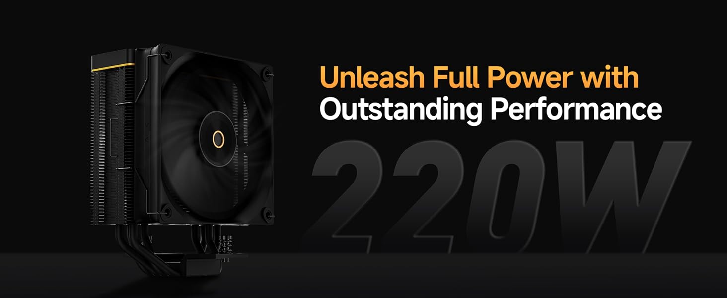 Ocypus Iota A62 BK: Кулер для CPU з цифровим дисплеєм, 6 heatpipes, 2 x 120mm вентилятори, підтримка AMD AM4/AM5, Intel LGA 115X/1200/1700/1851