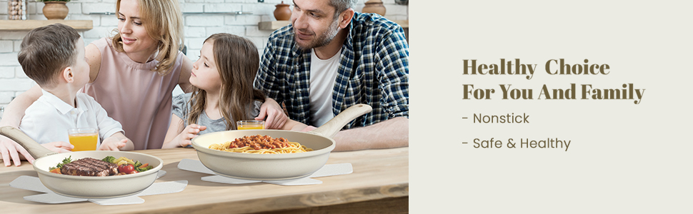 Керамічна сковорода 24 см з антипригарним покриттям, для індукційних плит, ідеальна для омлетів та смаження