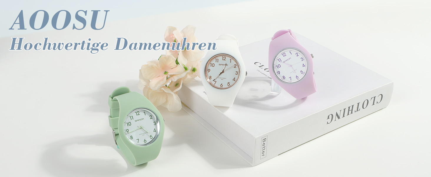 Жіночий годинник: аналоговий кварцовий годинник на силіконовому ремінці. Спортивний годинник для студентів та дорослих, чорного кольору.