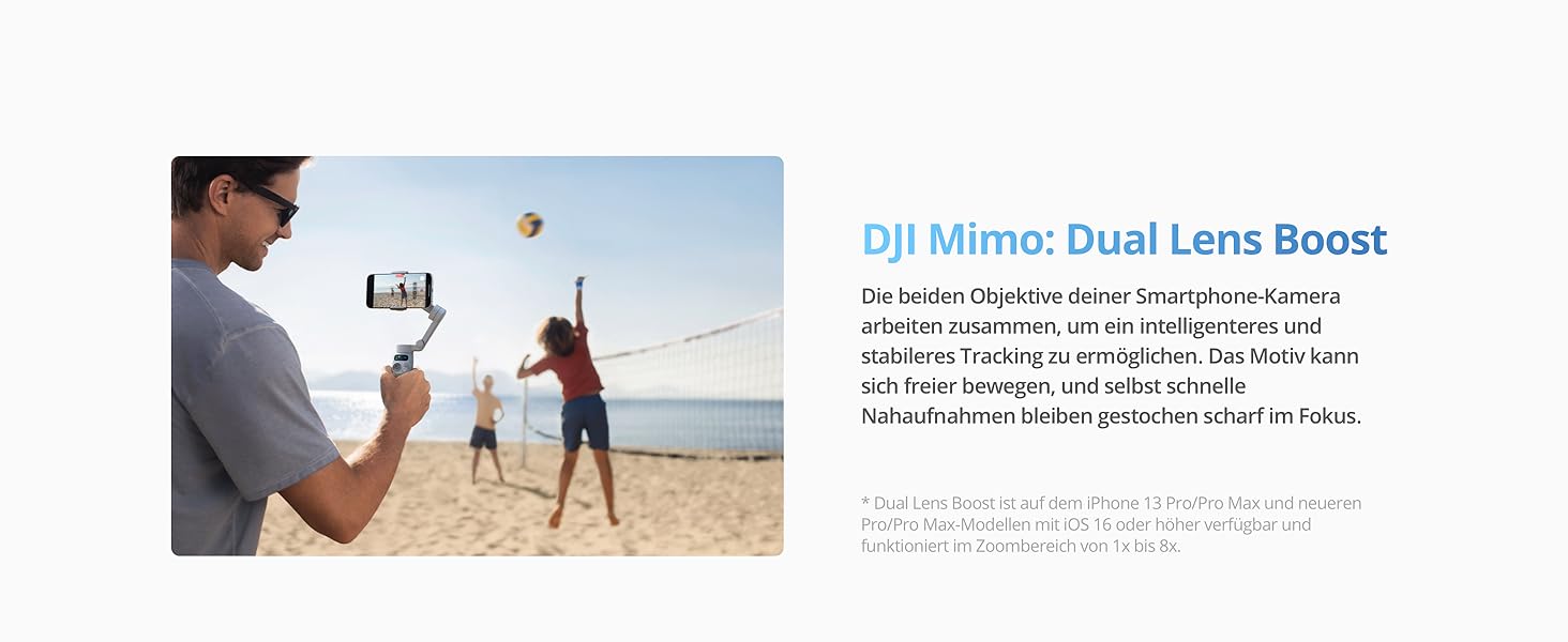 DJI Osmo Mobile 7 - Стабілізатор для смартфона з інтегрованим штативом, 3-осьовий, ActiveTrack 7.0, ShotGuides, 10 годин роботи