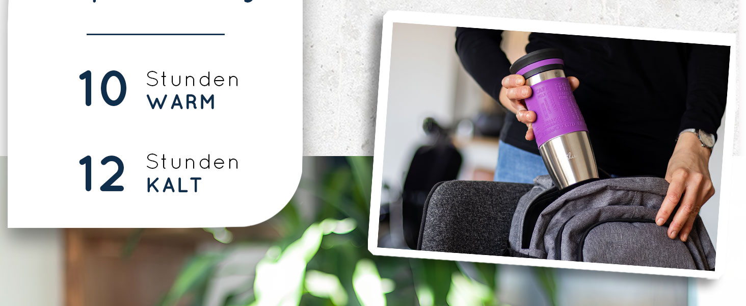 Термокружка Milu 370 мл, 450 мл: сталева, подвійні стінки, для кави з собою, не протікає, автокружка, термокружка, travel mug (сірий)