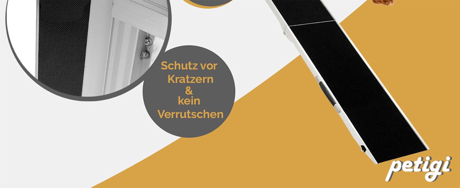 Рампа для собак Petigi: пандус у багажник авто, складаний, алюміній, довжина 183 см