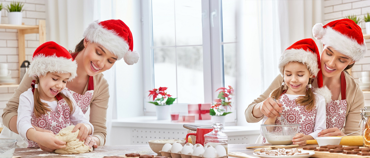 Кухонний комбайн-міксер 1500W з чашею з нержавіючої сталі 7л, планетарний міксер для тіста з 6 швидкостями та набором насадок (гак, вінчик, міксер), червоний