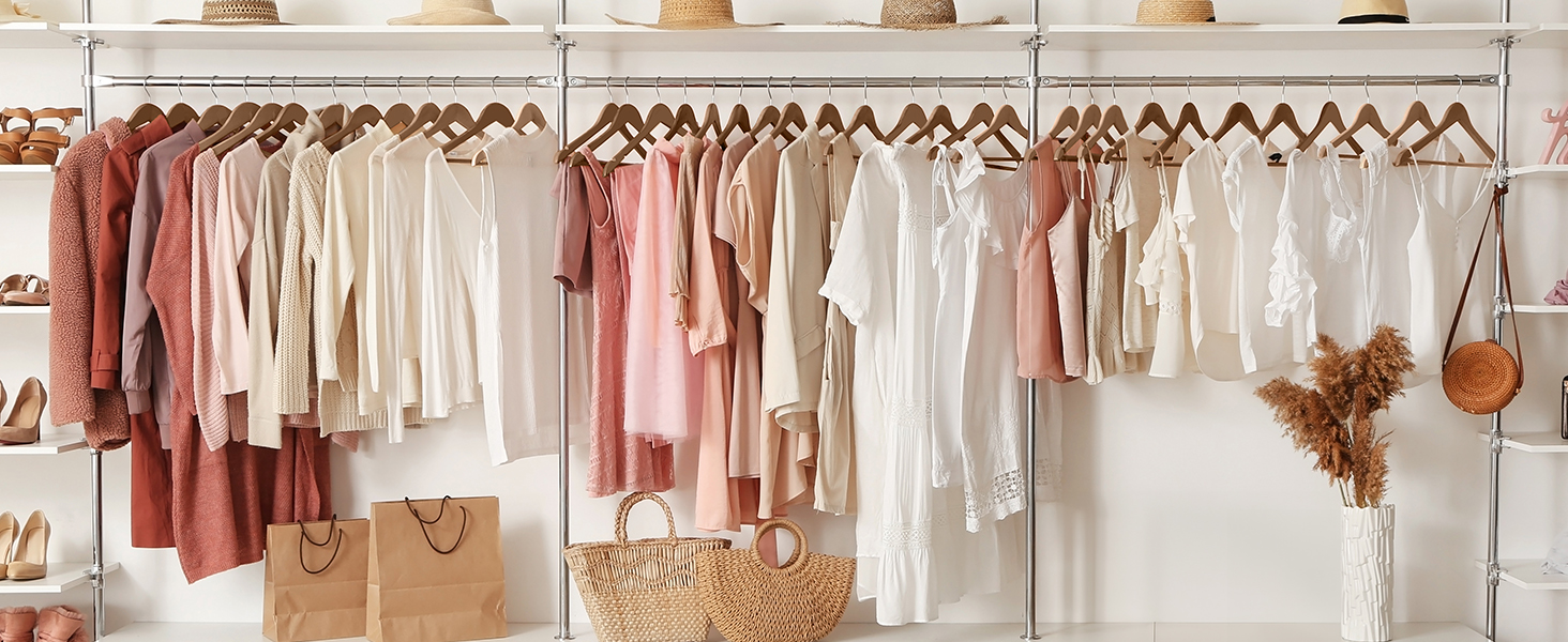 Дерев'яні вішалки для одягу HOUSE DAY (10 шт.) з масиву, гладка поверхня, 360° обертання, плечові виступи, для костюмів, сорочок, курток та пальто - горіх