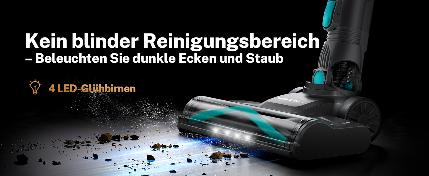 Бездротовий акумуляторний пилосос 25000Pa з антизаплутувальною насадкою та автономністю 50 хвилин. Підходить для килимів, твердих підлог та видалення шерсті тварин. Легкий ручний пилосос.