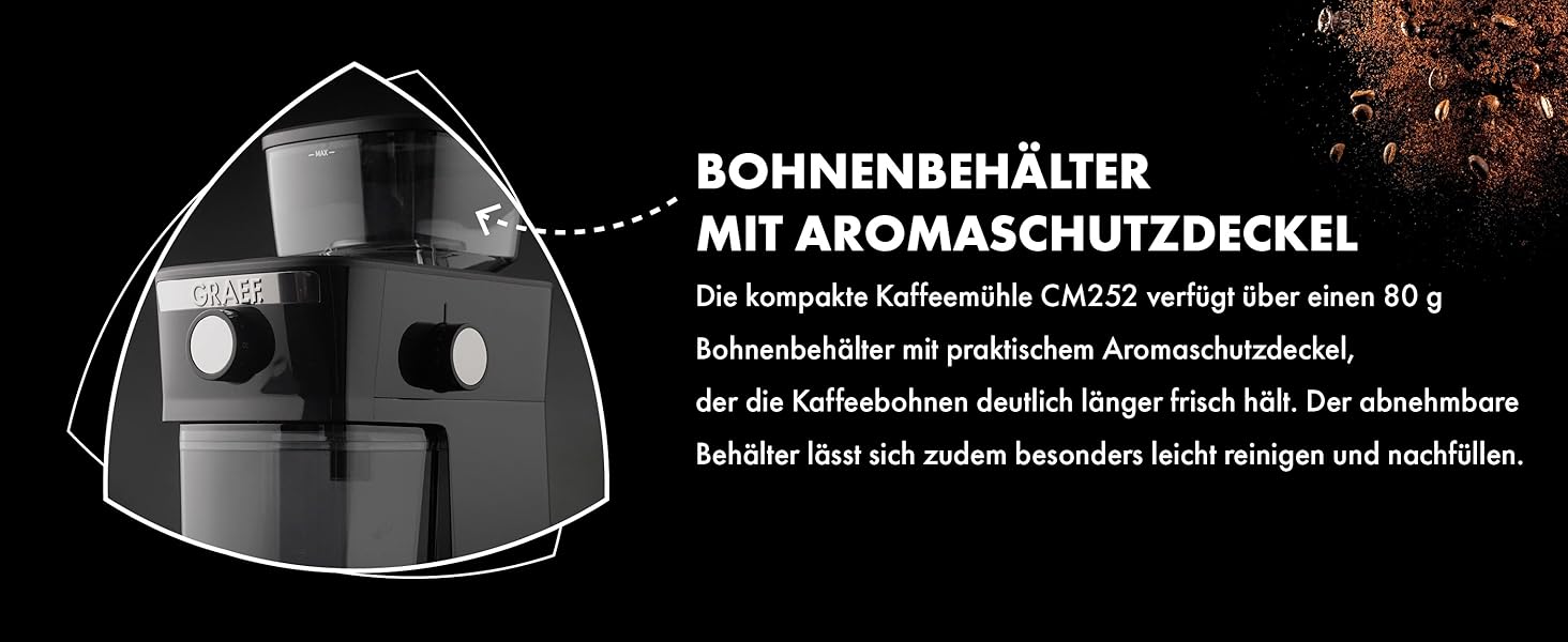 Кавомолка GRAEF CM252 електрична, для дому, нерж. сталь