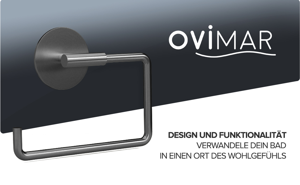 Тримач для туалетного паперу ovimar Tromoy з ефектом повільного закриття, самоклейний, нержавіюча сталь, колір Gunmetal