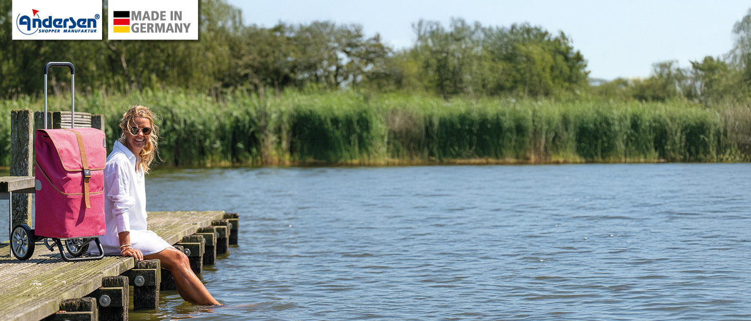 Тролей для покупок Andersen Scala Milla чорний - 54 л, сталевий каркас, 40 кг, сходинковий механізм