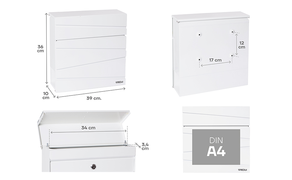 Поштовий ящик ARREGUI Armor E6905 антрацит з газетницею, сталь, розмір M (DIN A4)