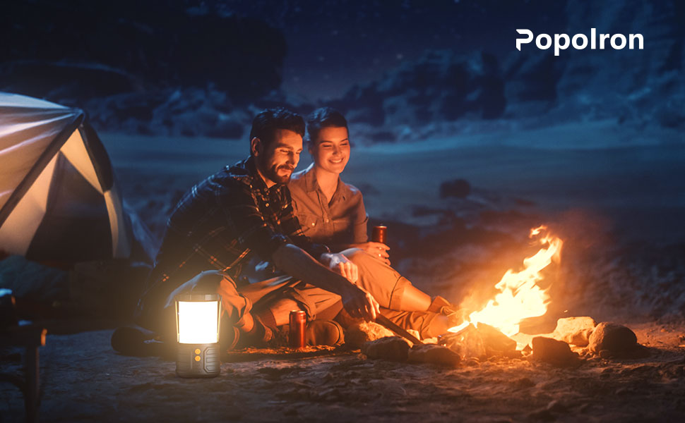 Набір з 2 LED кемпінгових ліхтарів 5000mAh, водонепроникних, з акумулятором, 3 кольори, портативні ліхтарики для намету, будинку, аварійного освітлення