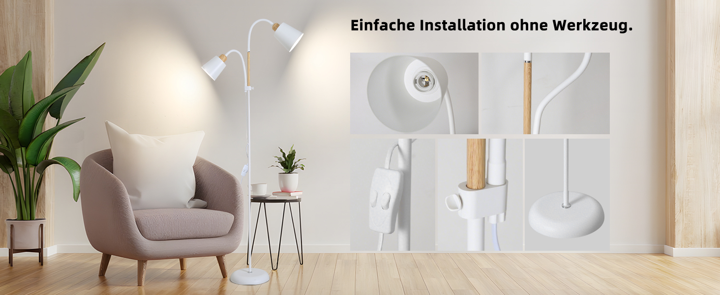 Світлодійна торшер ANTENLICHT YOYO з лампою для читання | E27, 60W | 360° регулювання | Вінтажний металевий торшер для вітальні | 159 см, зелений, без лампочки
