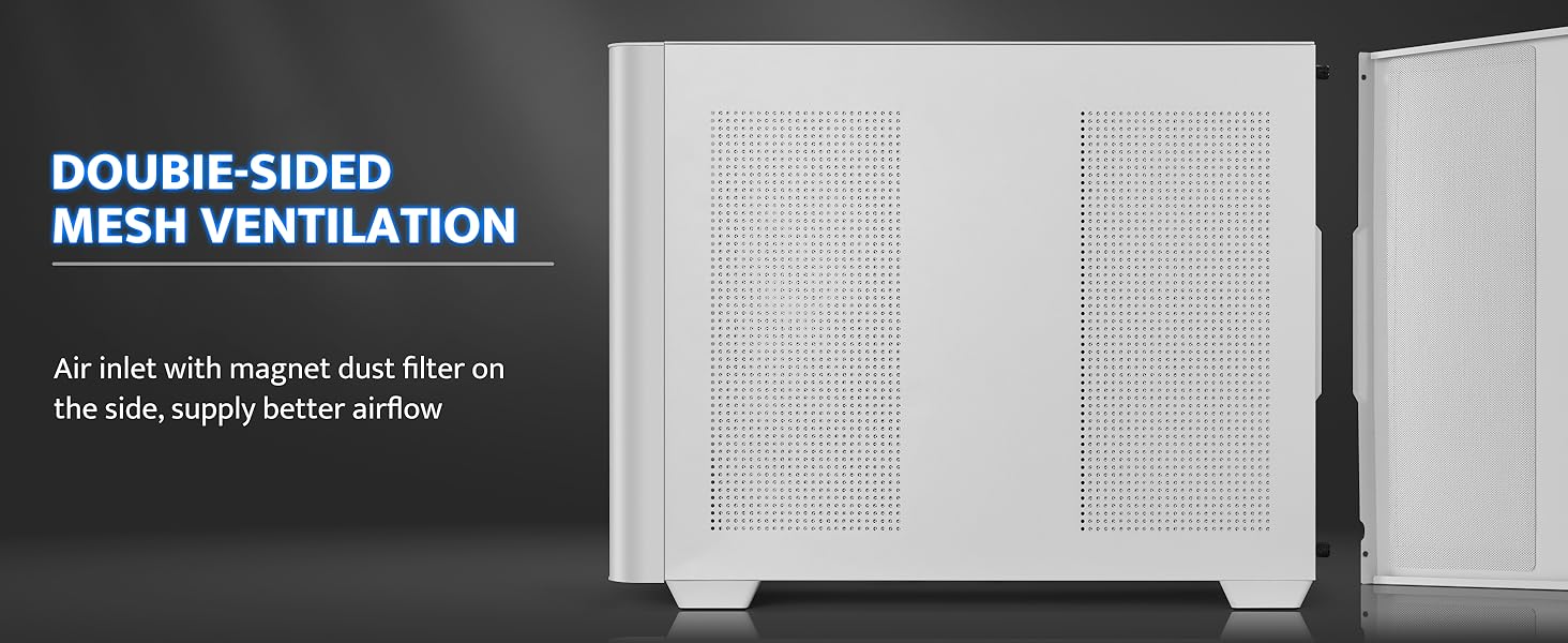 darkFlash ATX корпус для ігрового ПК з 4 ARGB вентиляторами, скло для повного огляду, 2 відсіки, Typ-C, підтримка 2x360 AIO, (DPW90)