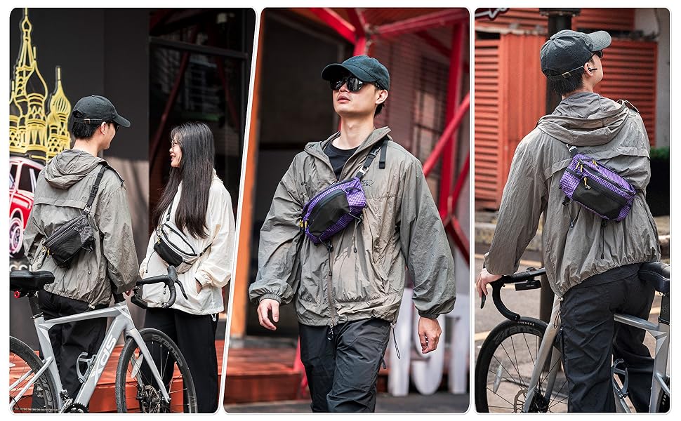 Чоловіча поясна сумка на пояс, чорна, ультралегка, водонепроникна, з нейлону, для спорту, подорожей, прогулянок з собакою