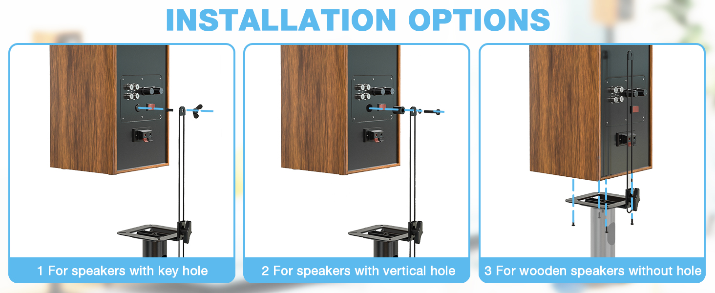 Підставка для акустики 5Rcom з кабелепроводом, регульована висота, для саундбарів та студійних моніторів, 5 кг вантажопідйомність