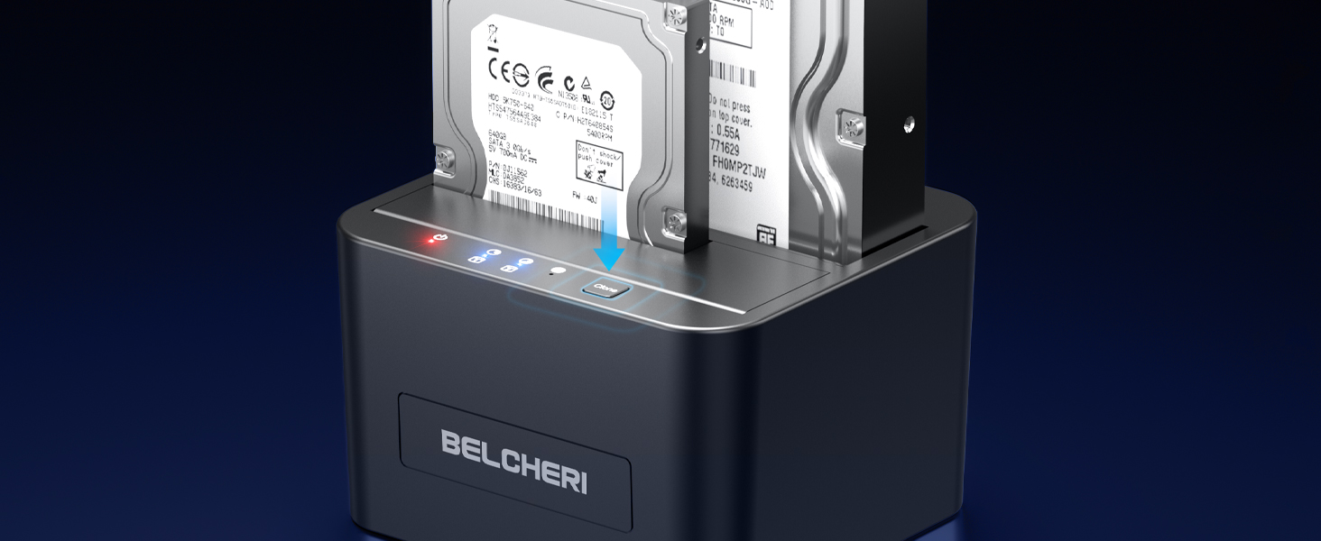 Док-станція для HDD/SSD USB 3.0 на 2 слоти, для 2.5