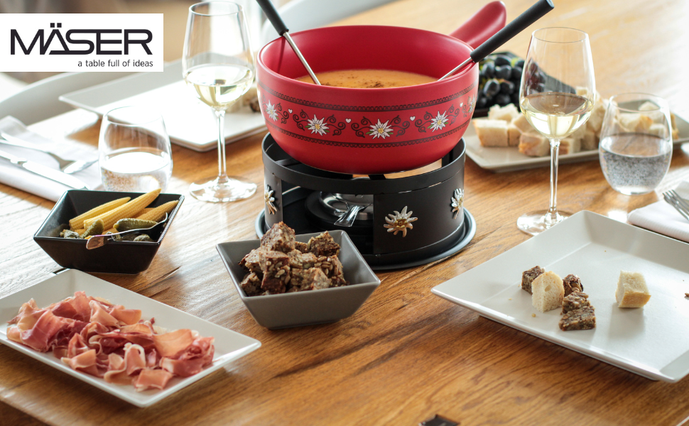 MÄSER Manhattan City: Сервіз столовий на 6 осіб з порцеляни, чорний