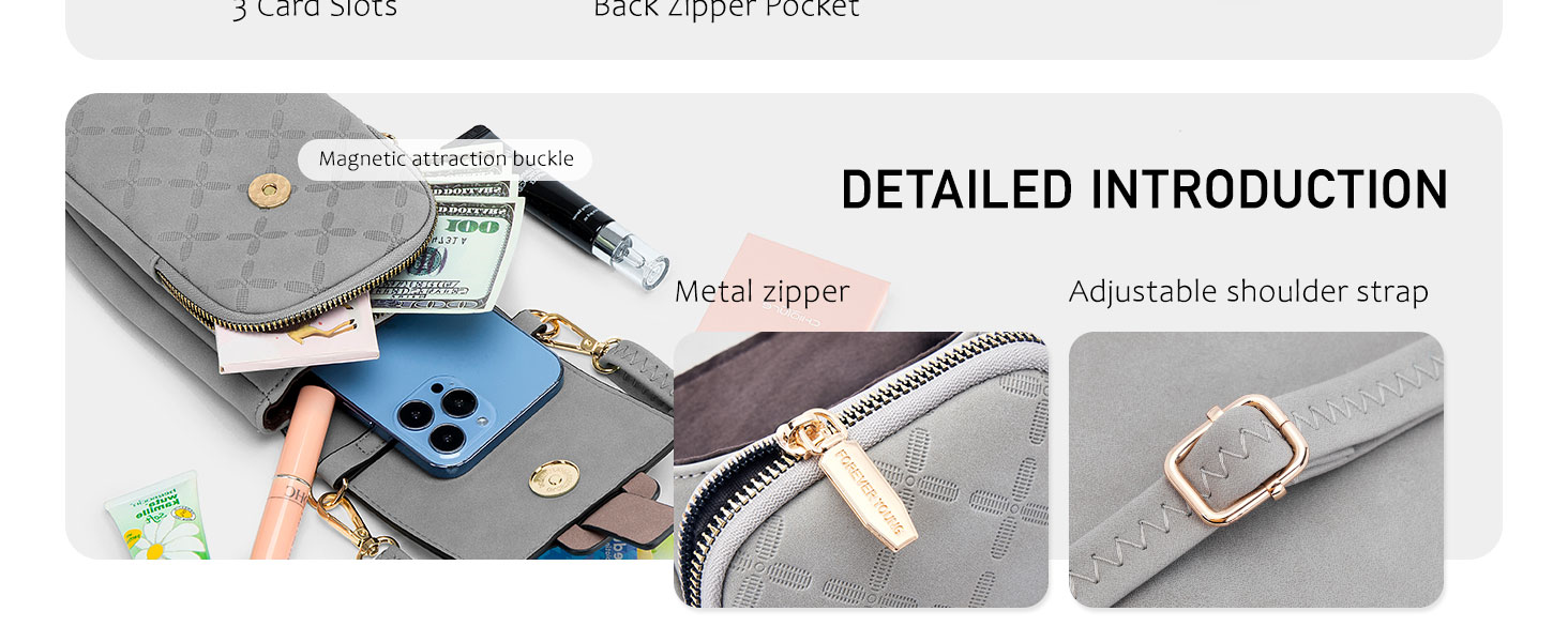 Сумка-органайзер на шию MUIIKOLA з RFID-захистом для телефону, велика місткість, екошкіра, чорно-коричнева