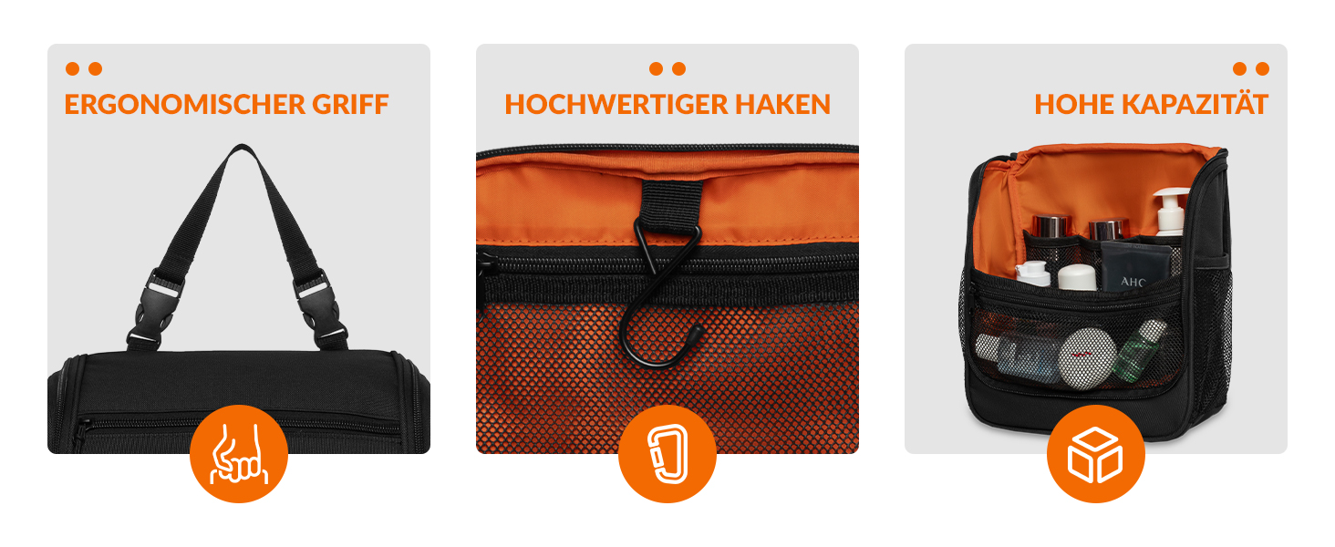 Чоловіча та жіноча дорожня косметичка Kulturbeutel Reise, водонепроникна, з гачком для підвішування, 7 відділень для кемпінгу та подорожей (зелена)