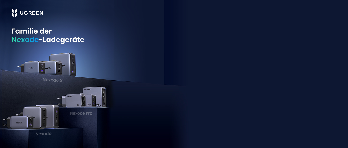 Зарядний пристрій UGREEN 30W USB-C з 3 портами GaN II для iPhone, iPad, Galaxy, Pixel - Швидка зарядка PD