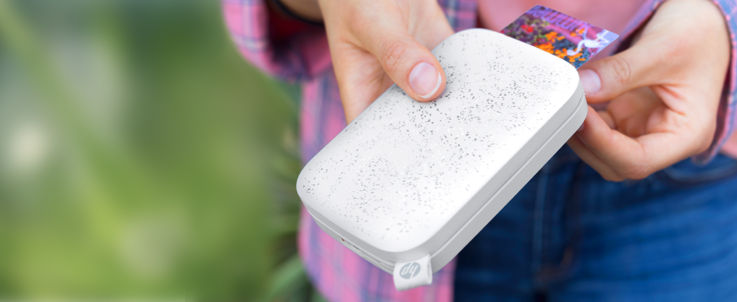 HP Sprocket: Портативний принтер для миттєвого друку фото, 5.1 x 7.6 см, білий. Стартовий набір