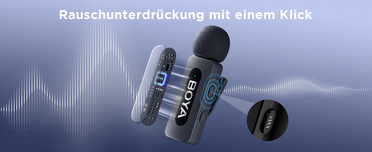 Мікрофон Boya BY-V10 USB-C: бездротовий мініатюрний мікрофон з шумозаглушенням для Android, смартфонів, ноутбуків, YouTube, подкастів, Facebook, Vlogging