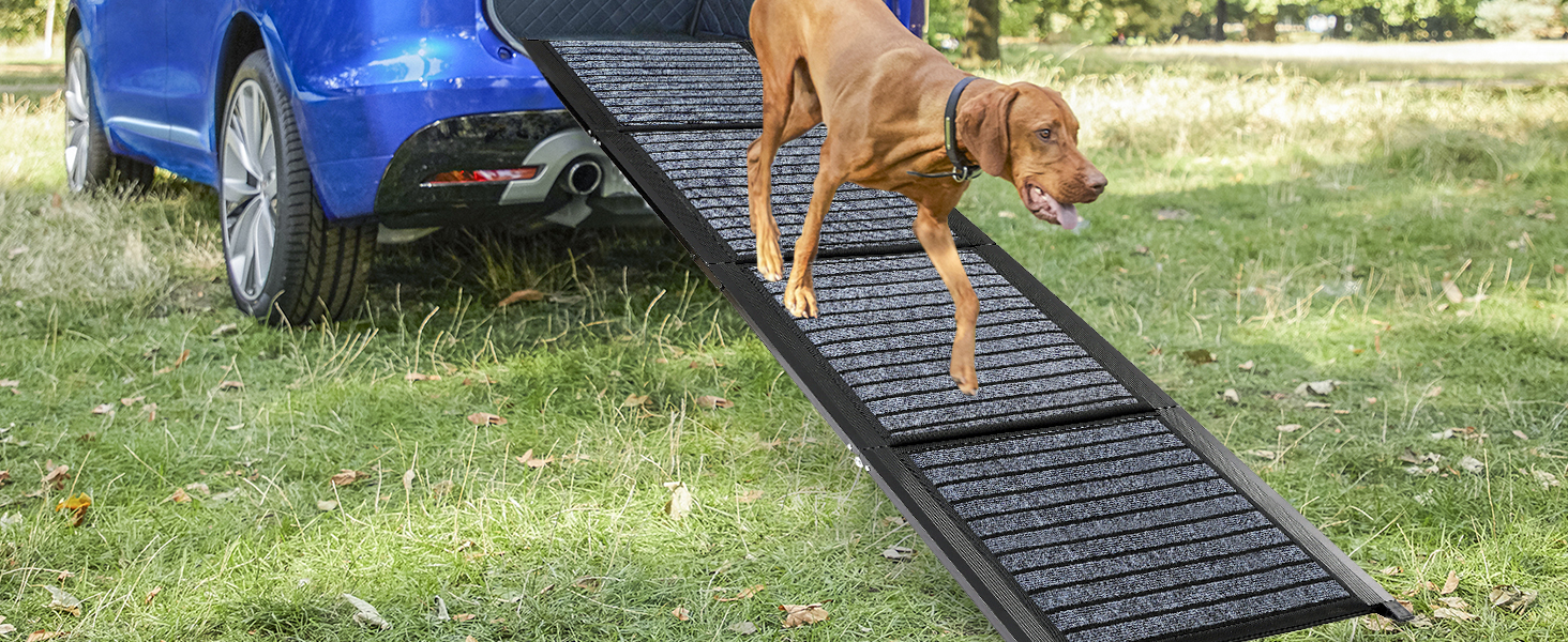 Рампа для собак 180x50 см, складна, з антиковзким килимком, для авто, SUV та вантажівок. Підходить для середніх та великих собак