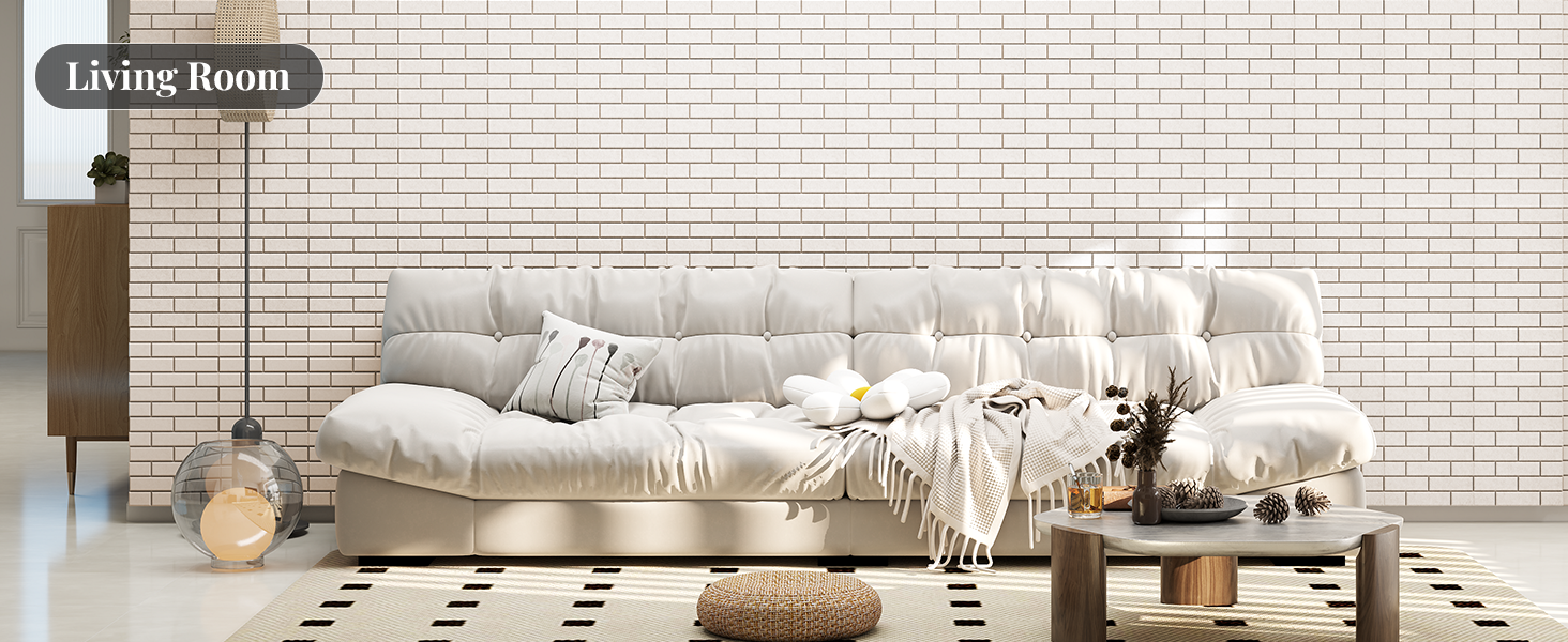 Акустичні панелі JBER самоклеючі для звукоізоляції, шумопоглинаючі панелі «цеглина» для студії, офісу та дому, 30 x 30 x 1 см, чорні, 12 шт.