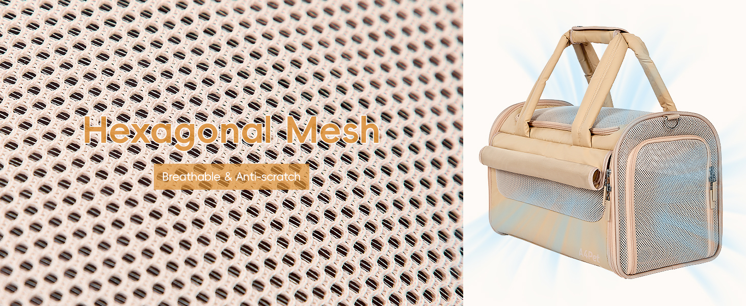 Транспортна переноска для собак та котів, Khaki M: водонепроникна, з антиковзною підкладкою та захистом від вітру