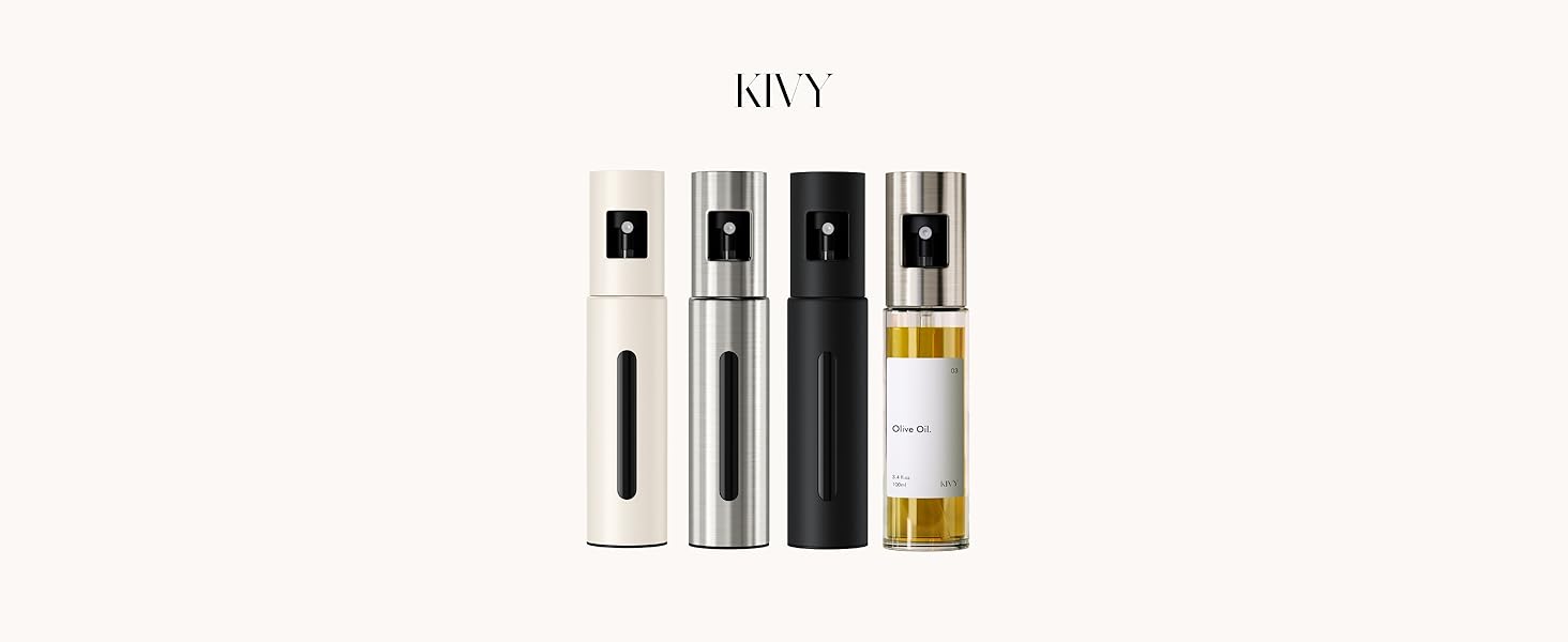 Розпилювач для олії KIVY 100 мл, чорний матовий – флакон з точним розпилювачем для оливкової олії, кулінарії