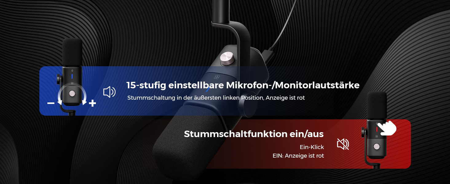 Динамічний мікрофон NearStream USB/XLR для PC Gaming, Streaming, Podcast. З регулюванням гучності, LED кнопкою Mute та кріпленням. Сумісний з MAC, PS4, PS5, Mixer (AM10X)