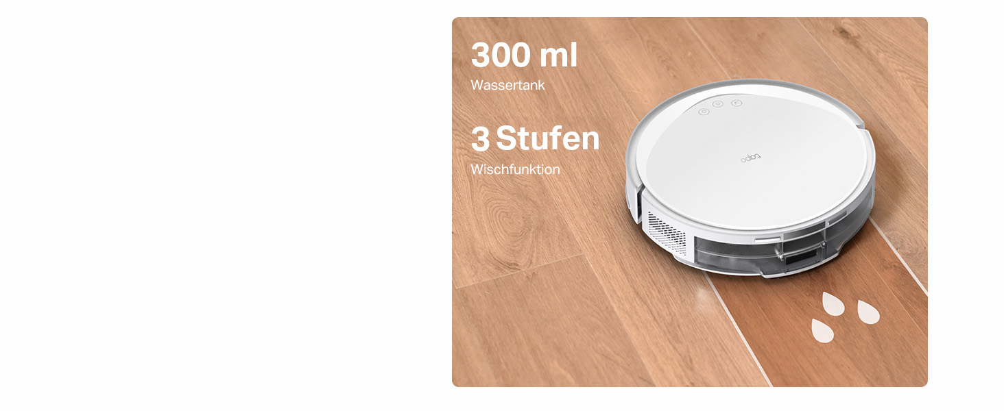 Робот-пилосос Tapo RV20 Max Plus з функцією миття та автоматичною станцією самостійного очищення, 5300Pa, 83 мм, сумісний з Alexa & Google Assistant, білий