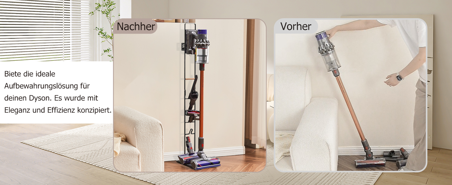 Тримач для пилососа Dyson: V15, V12, V11, V10, V8, V7, V6. Білий/Чорний, для акумуляторних моделей та аксесуарів