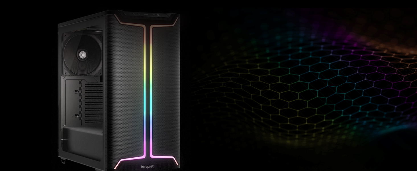 be quiet! Pure Base 501 DX Black - корпус ПК з 3 вентиляторами Pure Wings 3 140mm PWM, RGB підсвічування