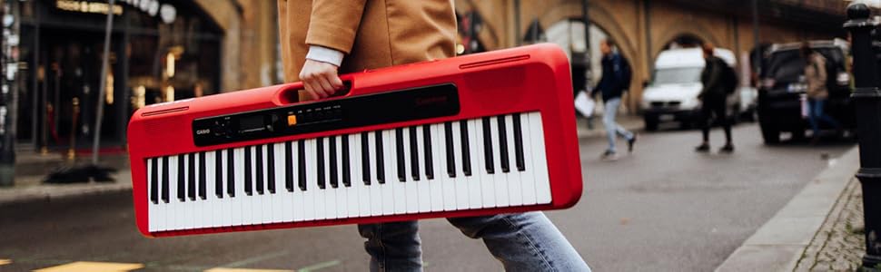 Клавішний інструмент Casio Casiotone CT-S200RD: 61 клавіша, 400 звуків, 77 ритмів, червоний колір
