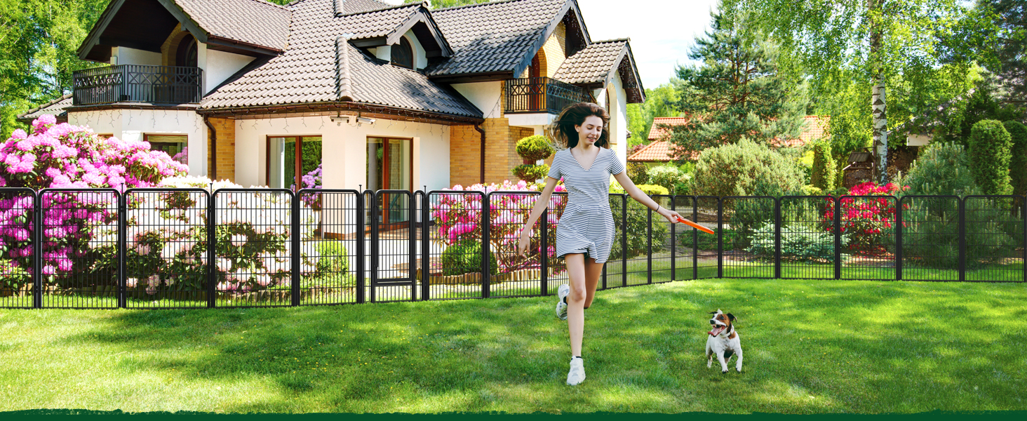 Переносний вольєр для собак Yaheetech 100 см, 16 частин, з 2 дверцятами, для дому та саду, без інструментів