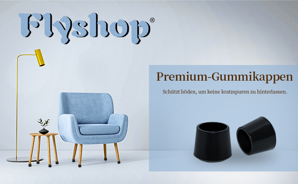 Синтетичні гумові накладки на ніжки стільців Flyshop, круглі, чорні, 35 мм, без запаху, 16 шт — захист від подряпин